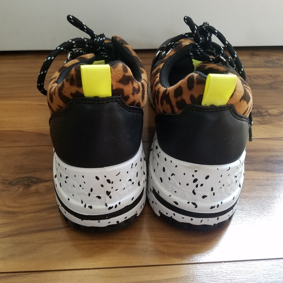 Madden Girl Shoes Madden Girl Leopard Sneakers Lime Green Stripe